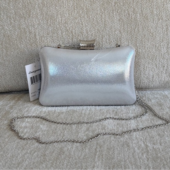 D'margeaux Dazzling Silver Evening Clutch Bag - Picture 12 of 16
